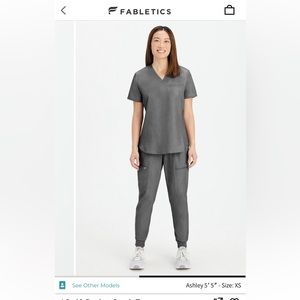 NWOT Fabletics XS grey scrub jogger.